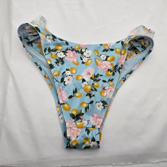 VS Riviera Ruffle High-Cut Lemon Ruffle Bikini Bottom - XL - Picture 3 of 4